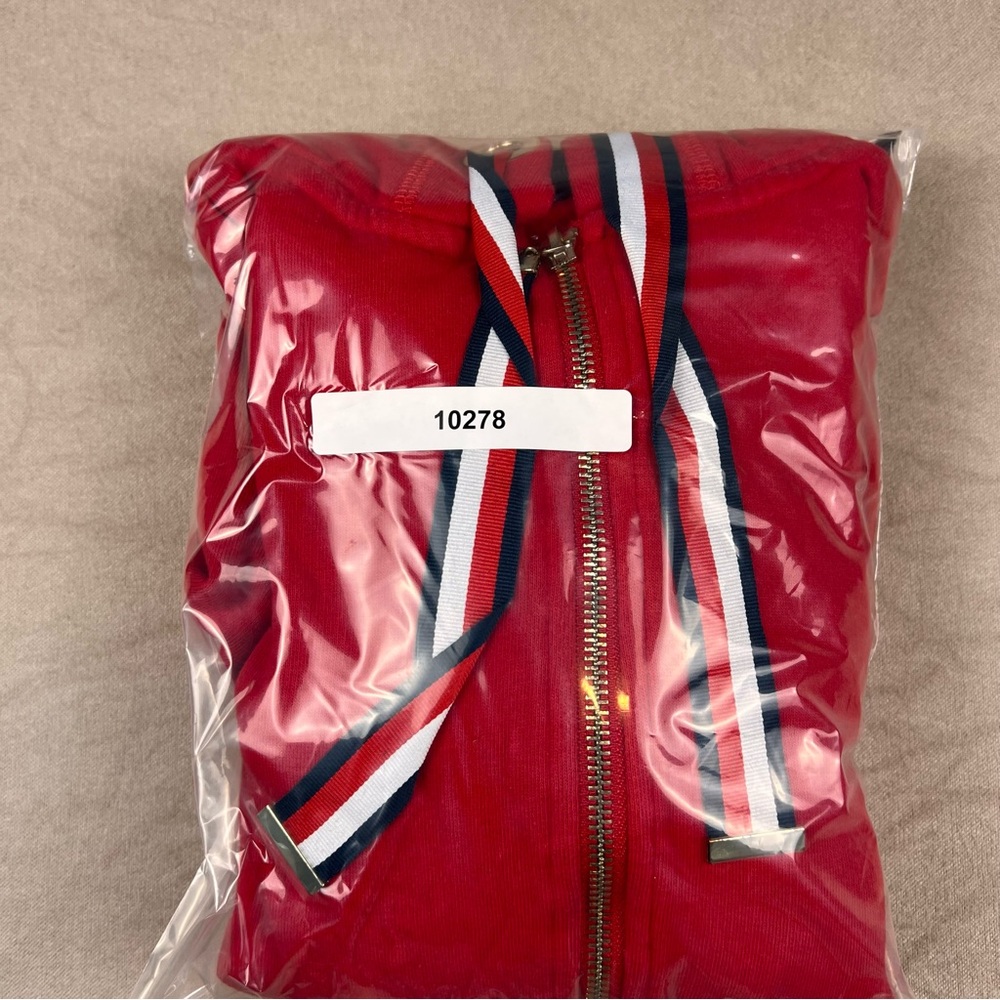 Tommy Hilfiger Red Zip-Up Hoodie - Picture 5 of 5